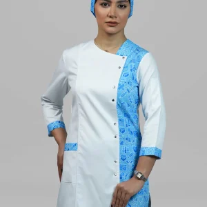 روپوش زنانه ترکیبی طرح مدیکال آبی