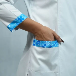 روپوش زنانه ترکیبی طرح مدیکال آبی