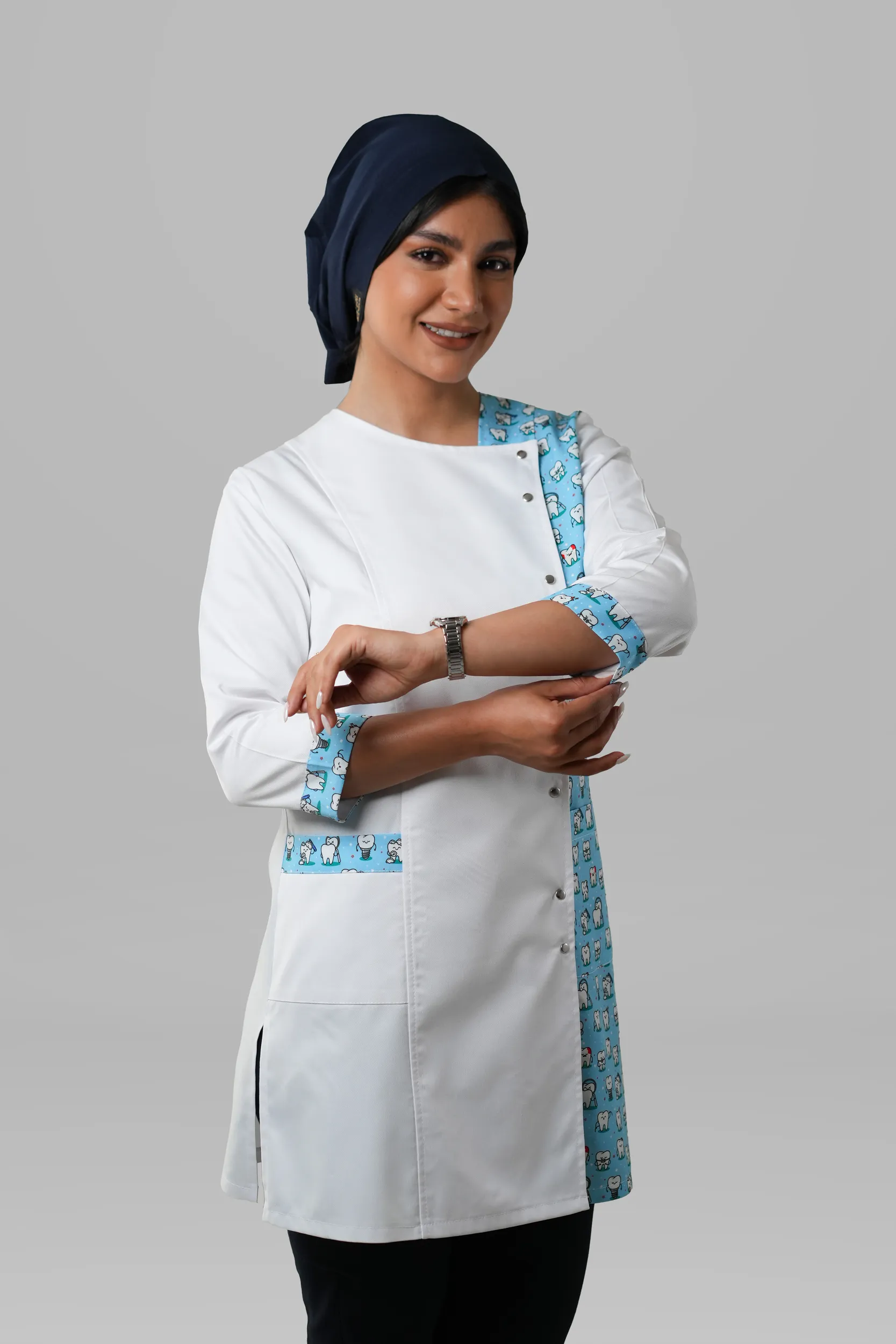 روپوش زنانه ترکیبی طرح دندانپزشکی