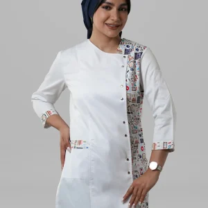 روپوش زنانه ترکیبی طرح مدیکال بنفش