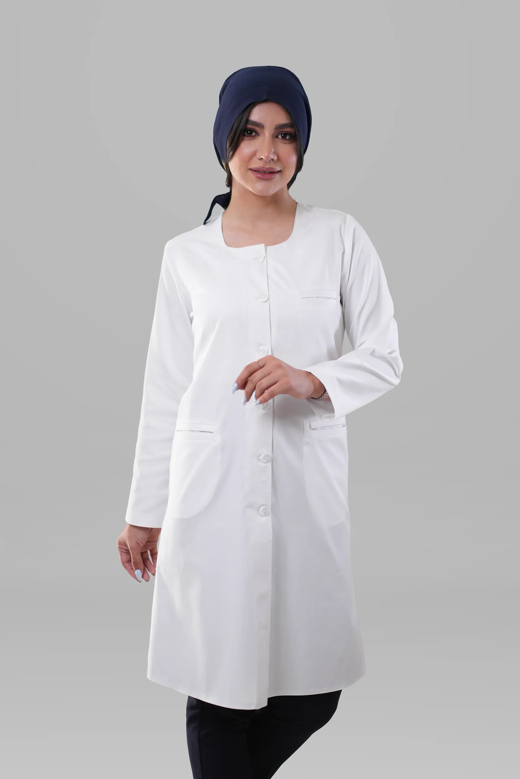 روپوش زنانه مدل یقه گرد کمردار