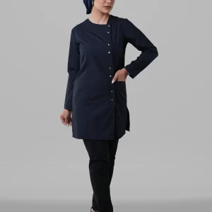 روپوش زنانه مدل مدیکال سرمه‌ای